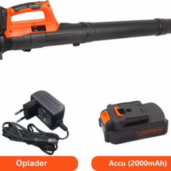 Kibani accu bladblazer 18V - grote mondopening - blaassnelheid 150km/h - bladblazer accu - bladblazer met accu en oplader - bladblazer elektrisch - bladblazers